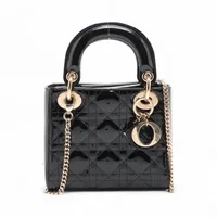 クリスチャンディオール レディディオール ミニカナージュ パテント