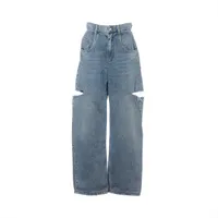 メゾンマルジェラ 23SS コットンスラッシュツ デニムパンツ 40 ブルー メゾンマルジェラ 23AW コットン デニムパンツ 40 レディース ブルー