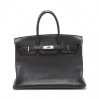 エルメス バーキン35 ルトゥルネ トゴ ブラック シルバー金具 □L:2008年