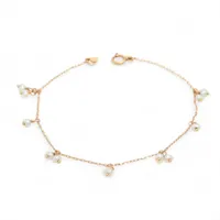 アガット ラブラドライト ブレスレット K10×SV 0.7g A2540681｜中古