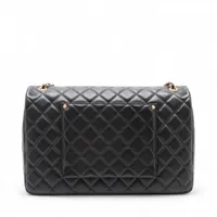 シャネル デカマトラッセ レザー シングルフラップ ダブルチェーン