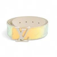 ヴィトン M9578 サンチュール クチュール ベルト レザー ブラック