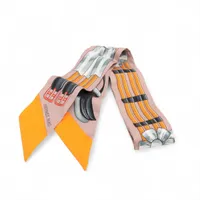 エルメス ツイリー CORDAGES コルダージュ スカーフ シルク ネイビー