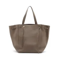 セリーヌ カバファントムミディアム レザー トートバッグ グレージュ