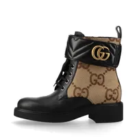 グッチ レザー ブーツ 9 1/2 メンズ ブラック 575109 ウイングチップ