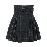 セリーヌ フィービー期 ウール スカート 34 レディース グレー 2 2P96