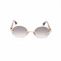 クロムハーツ サングラス プラスチック 51□21-141 ブラウン×ゴールド DEEPⅢ フローラルクロス リムレス