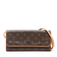 ヴィトン モノグラム ポシェットツインGM M51852 ブラウン