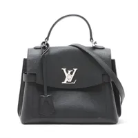 ヴィトン LVロゴxレザー ロックミーエヴァーBB M53937 ブラック RFID反応あり