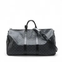 ヴィトン ダミエグラフィット キーポルバンドリエール55 N41413 ブラック イニシャル入り