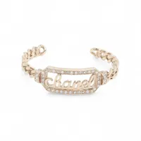 ディオール DIOR NIGHT CODE ブレスレット GP×ラインストーン ブラック