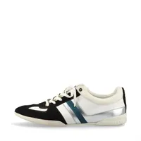 ヴィトン LVロゴ 10年 レザー×スエード スニーカー 9 メンズ ホワイト×シルバー GO1110 替え紐 シミ有 シワ有