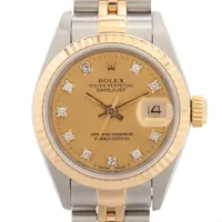ロレックス レディ デイトジャスト 69173G SS×YG SS×YG AT シャンパン文字盤