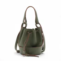 ロエベ バルーンバッグ レザー 2WAYショルダーバッグ グリーン