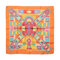 エルメス カレ90 JEU DES OMNIBUS ET DAMES BLANCHES オムニバスと白い