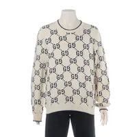 グッチ カシミヤ×ポリウレタン ニット M レディース ネイビー 662179