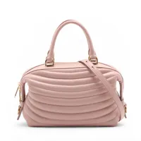 カルティエ ジャンヌトゥーサン レザー 2WAYハンドバッグ ゴールド