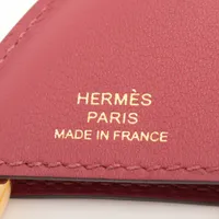 HERMES エルメス オクールデュフォーブル レザー ネックレス レッド レディース エルメス W:2024 ネックレス GP×革 レッド オクールデュフォーブル