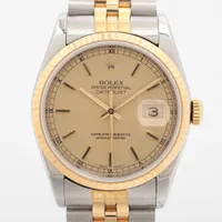 ロレックス デイトジャスト36 16233 SS×YG SS×YG AT シャンパン文字盤