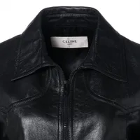 セリーヌ エディ期 レザー ジャケット 36 レディース ブラック
