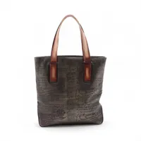 ベルルッティ カリグラフィ レザー マネークリップ ブラック×グレー