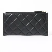シャネル 2.55 ラムスキン ロングウォレット ブラック ゴールド金具 26
