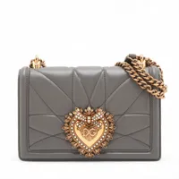 ドルチェ&ガッバーナ ディボーション レザー チェーンショルダーバッグ