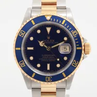 ロレックス サブマリーナーデイト 16613 SS×YG SS×YG AT ブルー文字盤