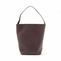 ザロウ パークトート ラージ レザー ショルダーバッグ ブラウン