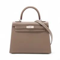 エルメス ケリー25 セリエ ヴォーエプソン エトゥープ シルバー金具 K:2025年