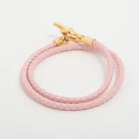 エルメス グレナン ドゥブルトゥール ブレスレット レザー ゴールド