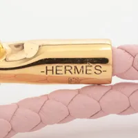エルメス グレナン ドゥブルトゥール ブレスレット レザー ゴールド