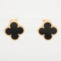ヴァンクリーフ&アーペル ヴィンテージアルハンブラ オニキス ピアス