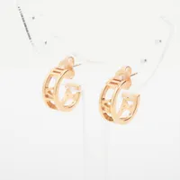 ティファニー ゲート フープピアス 925×750 12.3g ゴールド×シルバー