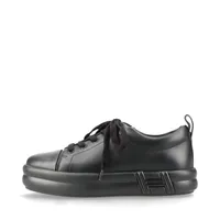 ミュウミュウ レザー スニーカー 37.5 レディース ブラック 679 厚底