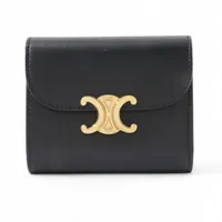 セリーヌ トリオンフ スモールフラップウォレット キャンバス×レザー