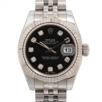 ロレックス レディ デイトジャスト 179174G SS×WG SS AT ブラック文字盤 あまりごま2