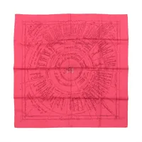 エルメス カレ90 RAILING 船の手摺 スカーフ シルク ネイビー A2886186