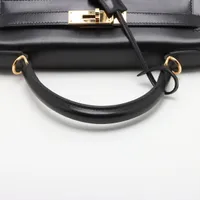 エルメス ケリー28 セリエ ボックスカーフ ブラック ゴールド金具 D