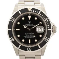 ロレックス サブマリーナーデイト 16610 SS SS AT ブラック文字盤 分針補修跡有