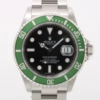 ロレックス サブマリーナーデイト 16610LV SS SS AT ブラック文字盤 箱汚れ