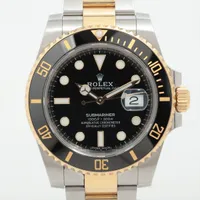 ロレックス サブマリーナーデイト 116613LN SS×YG SS×YG AT ブラック文字盤