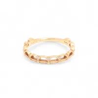 アガット ダイヤ リング K14(YG) 1.6g 0.019