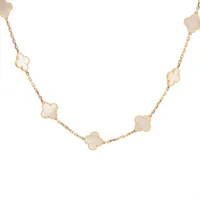 ヴァンクリーフ&アーペル ヴィンテージアルハンブラ 20P シェル ネックレス 750(YG) 47.6g