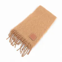 ロエベ アナグラム マフラー モヘア×ウール×ナイロン ブラウン