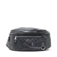 グッチ グッチシマ レザー ボディバッグ ネイビー 246409