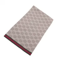 グッチ 325806 シェリーライン マフラー ウール ベージュ