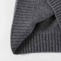 プラダ 22年 カシミヤ×コットン ニット 36 レディース グレー P26472