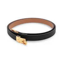 エルメス リヴァル 18 C刻印：2018 ベルト ヴォーエプソン ブラック×ゴールド