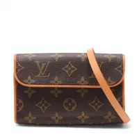 ヴィトン モノグラム ポシェットフロランティーヌ M51855 ブラウン ベルトサイズS